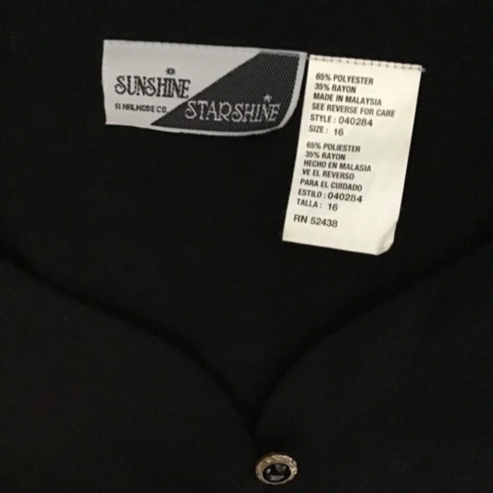 Sunshine Starshine Vintage Black Dress 16
